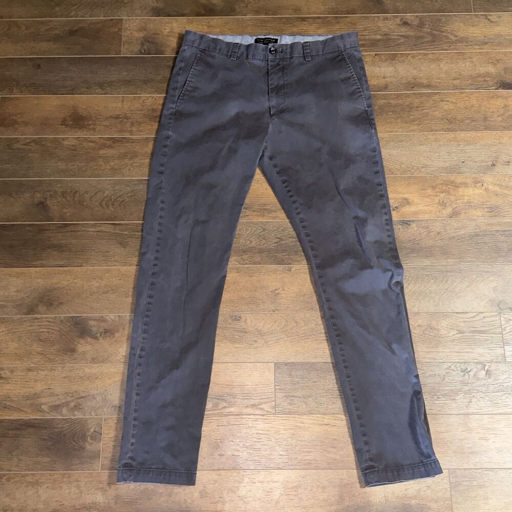 BANANA REPUBLIC FULTON CHINO PANT Skinny Fit Gray 34 x 34 Pants